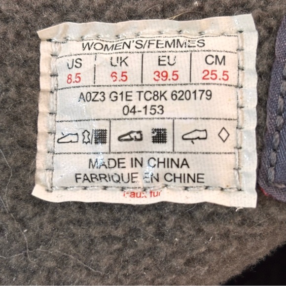 The North Face Nuptse Purna Waterproof Mid-Calf Faux Fur Boots Ivory Size 8.5 - Picture 15 of 16